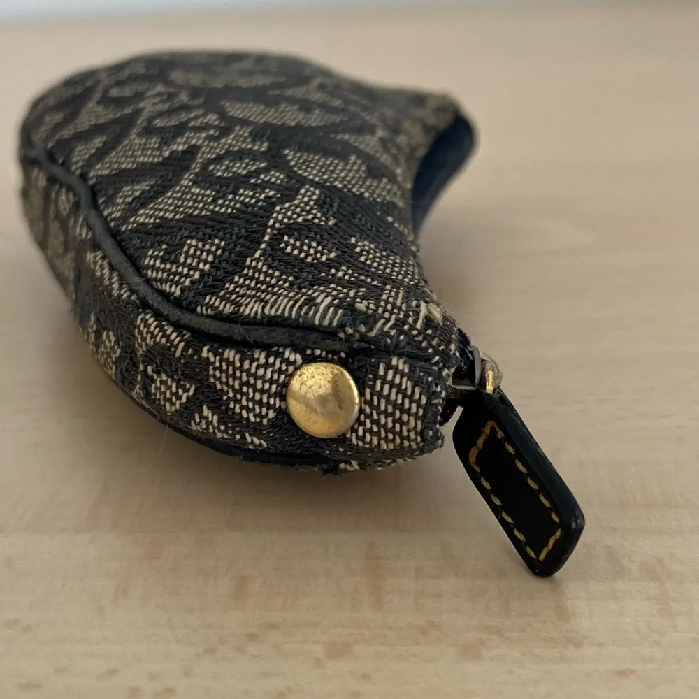 Christian Dior Trotter Coin Purse Oblique Saddle Vintage - Picture 13 of 15